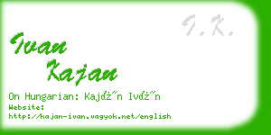 ivan kajan business card